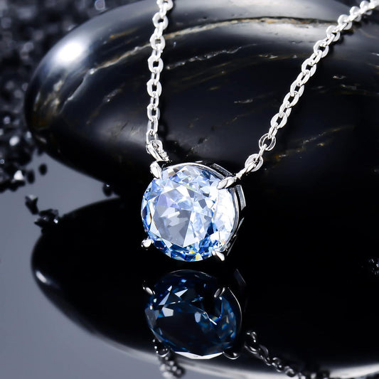 925 Sterling Silver Birthstone Necklace for Women Choker Pendant Jewelry Gift for Her Wife Girlfriend Mom