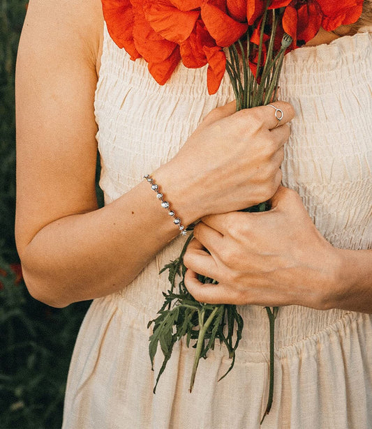 925 Sterling Silver Cubic Zirconia Tennis Bracelet for Women - Elegant