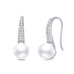 925 Sterling Silver Gold-Plated Freshwater Pearl Dangle Earrings (8mm)