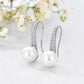 925 Sterling Silver Gold-Plated Freshwater Pearl Dangle Earrings (8mm)