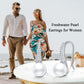 925 Sterling Silver Gold-Plated Freshwater Pearl Dangle Earrings (8mm)