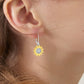 925 Sterling Silver Sunflower Shape Hypoallergenic Hoop Earrings for Women