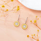 925 Sterling Silver Sunflower Shape Hypoallergenic Hoop Earrings for Women