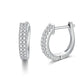 925 Sterling Silver 925 Cubic Zirconia Huggie Hoop Earrings