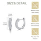 925 Sterling Silver 925 Cubic Zirconia Huggie Hoop Earrings