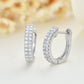 925 Sterling Silver 925 Cubic Zirconia Huggie Hoop Earrings