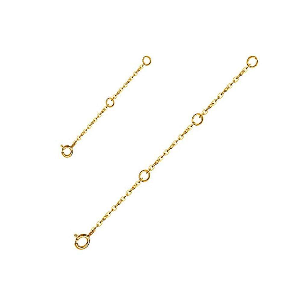 925 Sterling Silver Nickel-Free 4 & 2 Inch Necklace Extender Set - 1.5mm Rolo Chain, Rhodium Plated, Hypoallergenic, Eco-Friendly