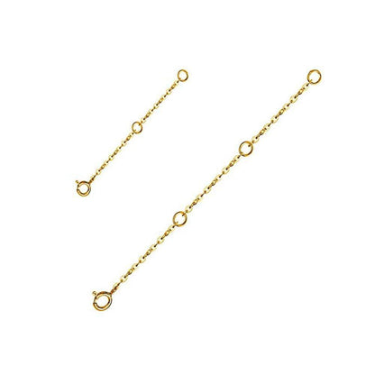 925 Sterling Silver Nickel-Free 4 & 2 Inch Necklace Extender Set - 1.5mm Rolo Chain, Rhodium Plated, Hypoallergenic, Eco-Friendly