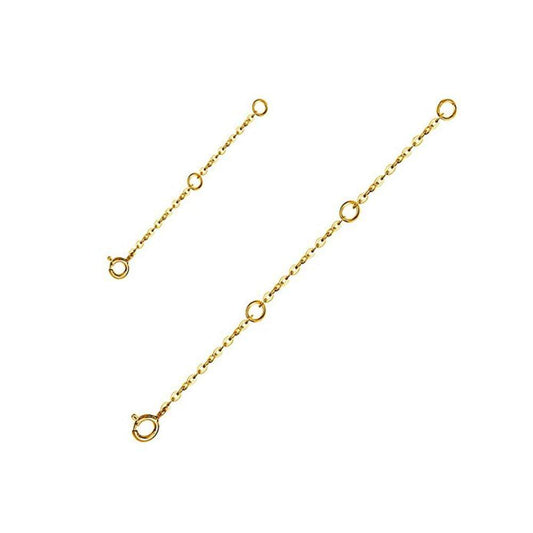 925 Sterling Silver Nickel-Free 4 & 2 Inch Necklace Extender Set - 1.5mm Rolo Chain, Rhodium Plated, Hypoallergenic, Eco-Friendly