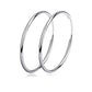 925 Sterling Silver Hoop Earrings Polished Round Circle Endless 20 80mm
