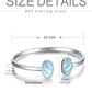 925 Sterling Silver Black Onyx Oval Cuff Bangle Bracelet for Women Gifts