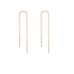 Gold 925 Sterling Silver Threader Chain Dangle Earrings with Long Bar Pendant for Women 925 Gold Plated Minimalist  Idea