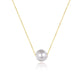 925 Sterling Silver Single Pearl Choker Necklace for Women 7-8mm Freshwater Cultured Pearls Wedding Bridesmaids Anniversary 14 16 18 inch