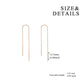 Gold 925 Sterling Silver Threader Chain Dangle Earrings with Long Bar Pendant for Women 925 Gold Plated Minimalist  Idea