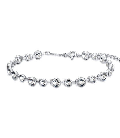 925 Sterling Silver Cubic Zirconia Tennis Bracelet for Women - Elegant