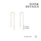 Gold 925 Sterling Silver Threader Chain Dangle Earrings with Long Bar Pendant for Women 925 Gold Plated Minimalist  Idea