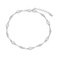 925 Sterling Silver Turquoise Beaded Chain Anklet Bracelet for Women