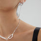 925 Sterling Silver Metal Pearl Choker 14-16mm Round White Freshwater Pearls Necklaces for Women