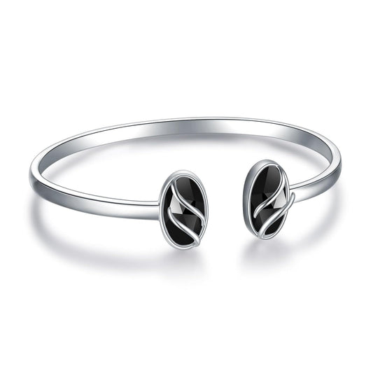 925 Sterling Silver Green Malachite Stone Bangle Bracelet for Women Gifts