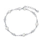 925 Sterling Silver Turquoise Beaded Chain Anklet Bracelet for Women