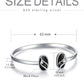 925 Sterling Silver Black Onyx Oval Cuff Bangle Bracelet for Women Gifts