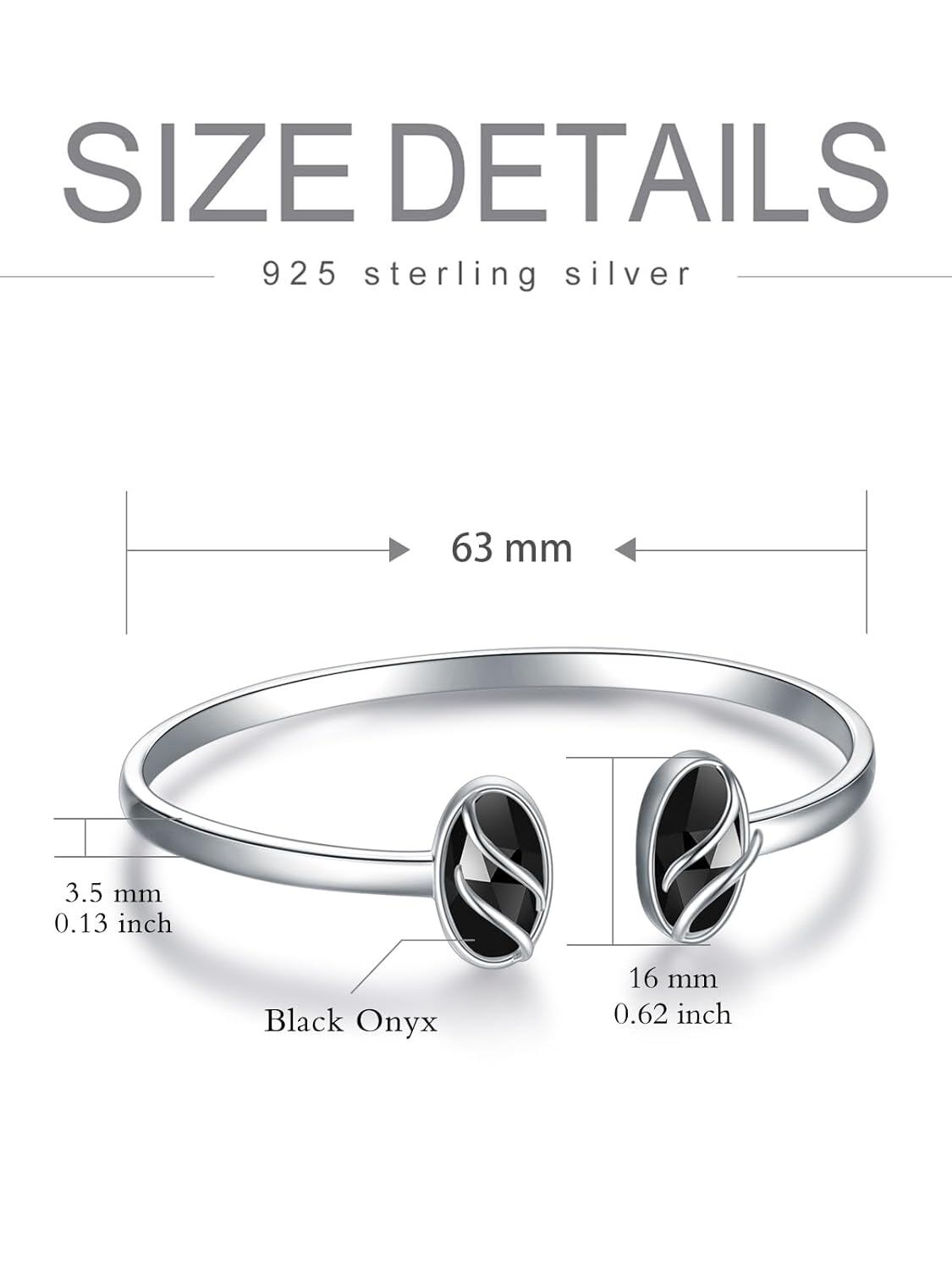 925 Sterling Silver Green Malachite Stone Bangle Bracelet for Women Gifts