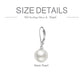 925 Sterling Silver White Round Pearl Leverback Dangle Drop Earrings for Women