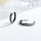 925 Sterling Silver Black Onyx Gothic Huggie Hoop Earrings - Mens Womens  Ideas