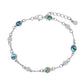 925 Sterling Silver Turquoise Beaded Chain Anklet Bracelet for Women