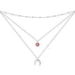925 Sterling Silver Gold Plated Moonstone Crescent Moon Choker Necklace for Women