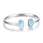 925 Sterling Silver Black Onyx Oval Cuff Bangle Bracelet for Women Gifts