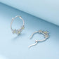 925 Sterling Silver Daisy Flower Yellow Crystal Studs Hoop Earrings for Women Girls  3cm Diameter