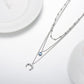 925 Sterling Silver Gold Plated Moonstone Crescent Moon Choker Necklace for Women