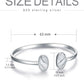 925 Sterling Silver Black Onyx Oval Cuff Bangle Bracelet for Women Gifts