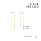 Gold 925 Sterling Silver Threader Chain Dangle Earrings with Long Bar Pendant for Women 925 Gold Plated Minimalist  Idea