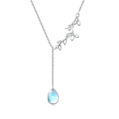 925 Sterling Silver Moonstone Pendant Necklace for Women, Hypoallergenic Elegant Choker, Gift for Her, Bridesmaid, Birthday, Anniversary