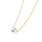 925 Sterling Silver Single Pearl Choker Necklace for Women 7-8mm Freshwater Cultured Pearls Wedding Bridesmaids Anniversary 14 16 18 inch