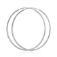 925 Sterling Silver Hoop Earrings Polished Round Circle Endless 20 80mm