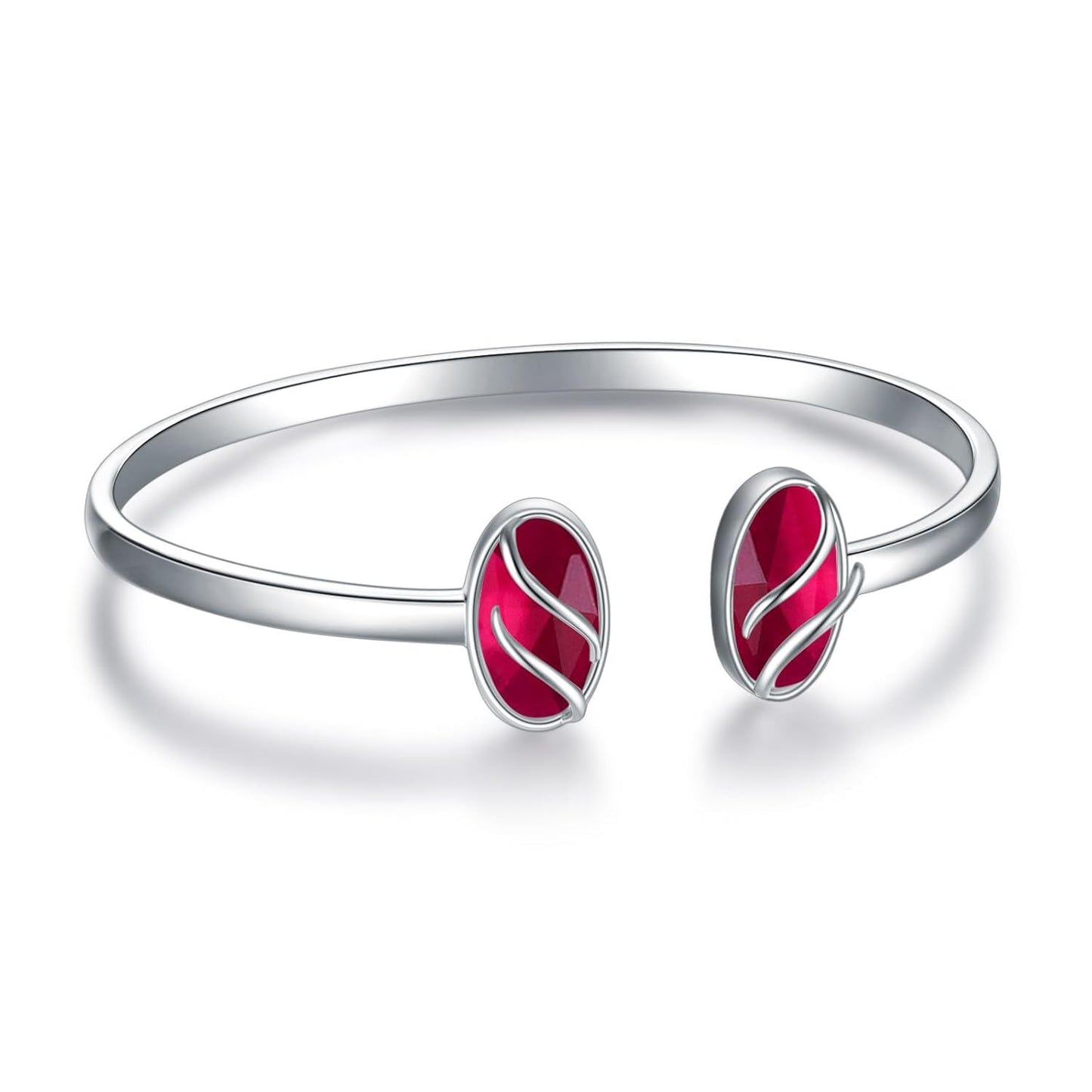 925 Sterling Silver Black Onyx Oval Cuff Bangle Bracelet for Women Gifts
