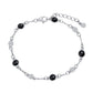 925 Sterling Silver Turquoise Beaded Chain Anklet Bracelet for Women