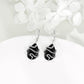 925 Sterling Silver Black Tourmaline Snake Dangle Drop Leverback Earrings Crystal Healing Jewelry Spiritual Protection Gifts for Women