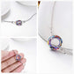 925 Sterling Silver Blue Crystal Circle Chain Bracelet for Women s