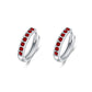 925 Sterling Silver 925 Sterling Silver Cubic Zirconia Austrian Crystals Birthstone Huggie Hoop Earrings