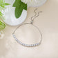 925 Sterling Silver Cubic Zirconia Adjustable Tennis Bracelet for Women