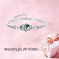 925 Sterling Silver Green Malachite Stone Bangle Bracelet for Women Gifts