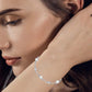 925 Sterling Silver Turquoise Beaded Chain Anklet Bracelet for Women