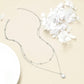 925 Sterling Silver Layered Necklace with Opal Pendant s for Women