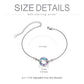 925 Sterling Silver Blue Crystal Circle Chain Bracelet for Women s