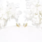 14K Gold Pearl Hoop Earrings Minimalist Dainty Ear Cuff Gift for Her