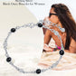 925 Sterling Silver Turquoise Beaded Chain Anklet Bracelet for Women